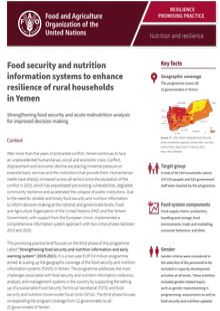 Food security and nutrition information systems to enhance resilience of rural households in Yemen